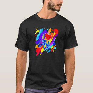 Camiseta Adoro Abstrato Artes Professores Artistas Fornecen