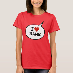 Camiseta Adoro - adicione um nome