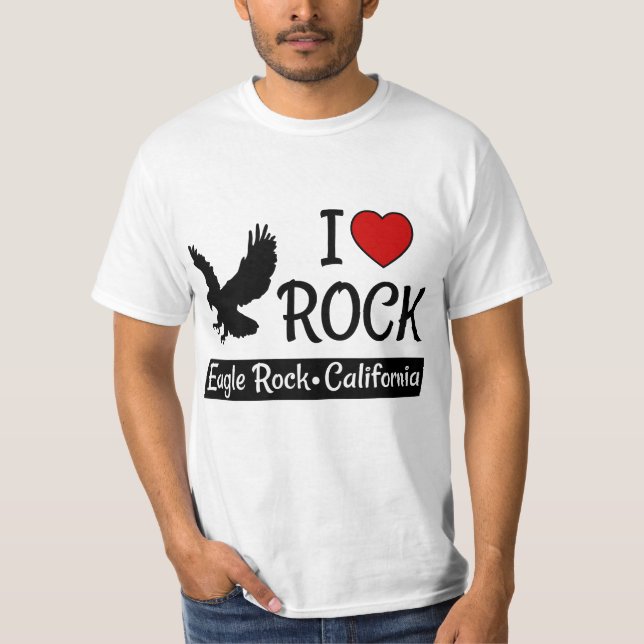 Camiseta Adoro Águia Rock California Red Heart (Frente)