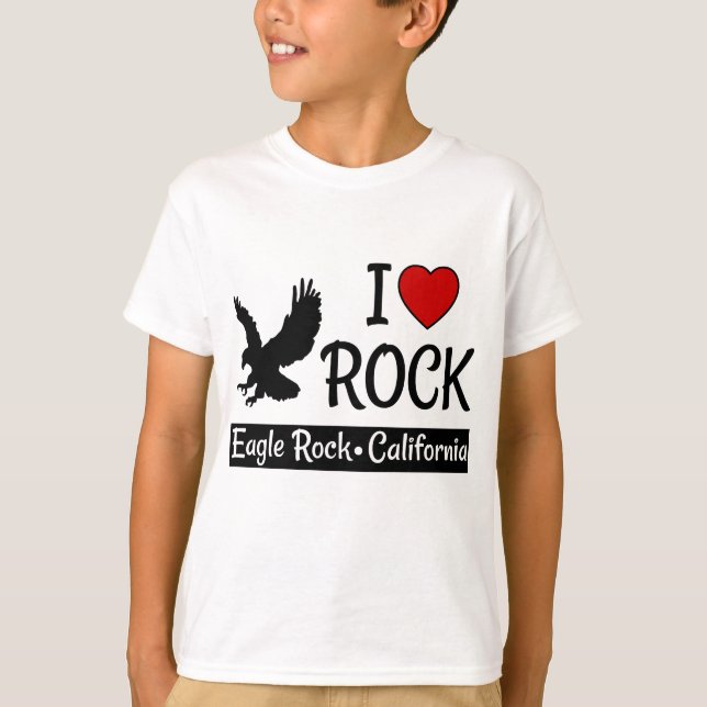 Camiseta Adoro Águia Rock California Red Heart (Frente)