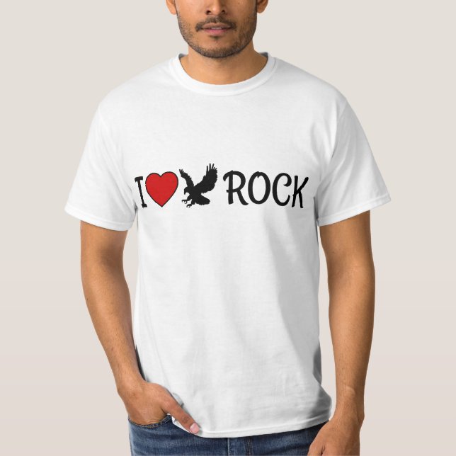 Camiseta Adoro Águia Rock California Red Heart (Frente)