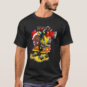 Camiseta Adoro Ajustado de Natal Bombeiros