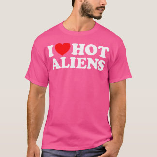 Camiseta Adoro Aliens Quentes Engraçados Cifias Extraterres