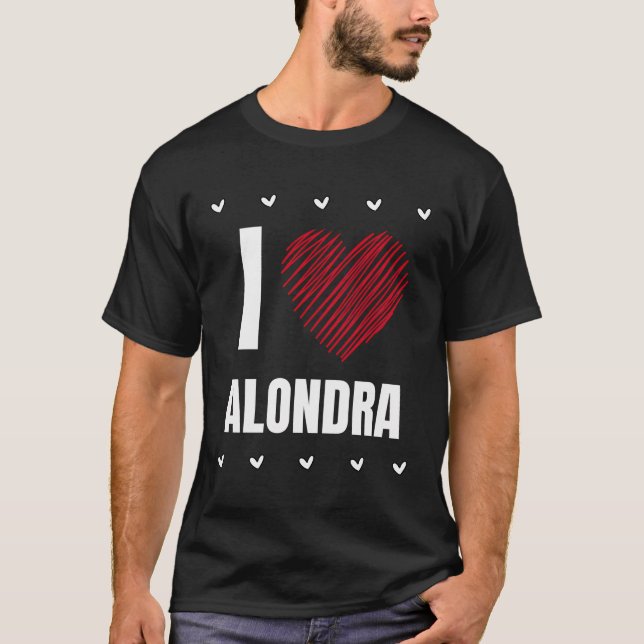 Camiseta Adoro Alondra Legal Name Red Heart Personali Engra (Frente)