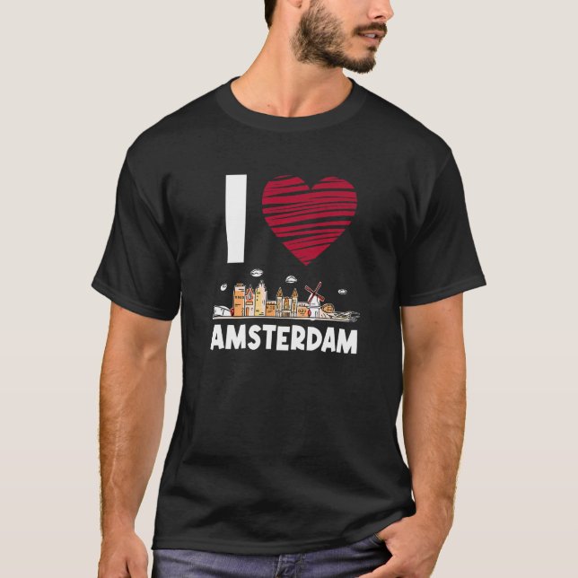 Camiseta Adoro Amsterdã (Frente)