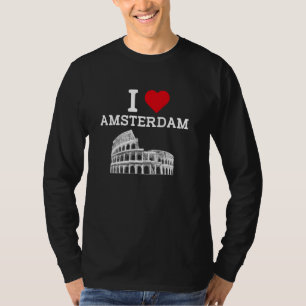 Camiseta Adoro Amsterdam Funny Colosseum Gag Piada Brincade