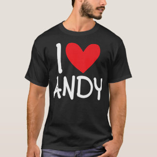 Camiseta Adoro Andy Name Heart Personalised Men Cara BFF Fr
