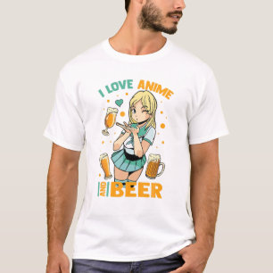 Camiseta Adoro Anime Cerveja - Cute Kawaii - Manga Otaku