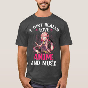 Camiseta Adoro anime e música Ok Anime Teen G