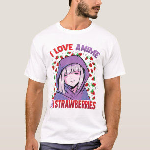 Camiseta Adoro Anime Morango - Kawaii Blushing Otak