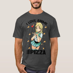 Camiseta Adoro Anime Pizza - Cute Kawaii - Manga Otaku