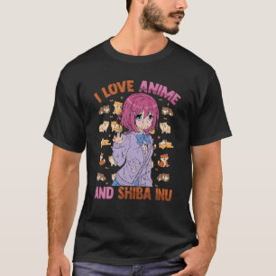 Camiseta Adoro Anime Shiba Inu - Kawaii Otaku - Bonito M