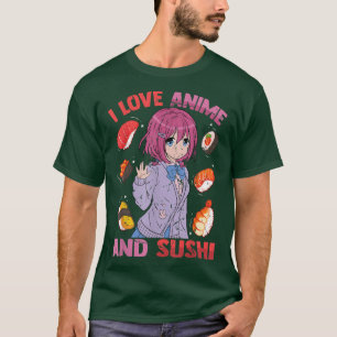 Camiseta Adoro Anime Sushi Kawaii Otaku Cute Manga G
