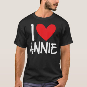 Camiseta Adoro Annie Name Heart Personalised Men Cara BFF F