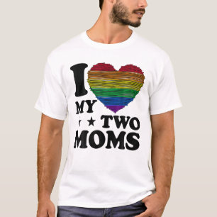 Camiseta Adoro As Minhas Duas Mães LGBT Gay Lbian