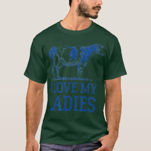 Camiseta Adoro As Minhas Senhoras, Engraçada, Dairy Cow Far