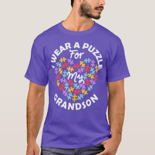 Camiseta Adoro Autismo Cardíaco Sensibilização Eu Visto Uma