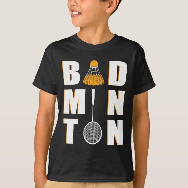 Camiseta Adoro Badminton - Badminton (Frente)