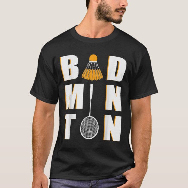 Camiseta Adoro Badminton - Badminton (Frente)