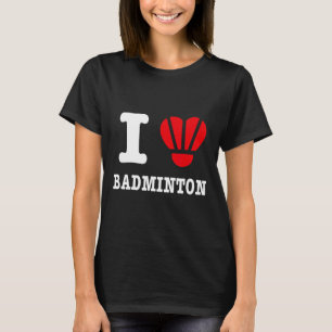 Camiseta Adoro Badminton Tee - Engraçada Paródia Cardíaca
