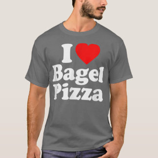 Camiseta Adoro Bagel Pizza Coração Engraçado 781131