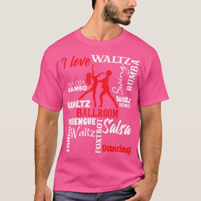 Camiseta Adoro Ballroom Dancing Dance Instrutor Pair Chor (Frente)