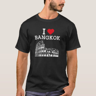 Camiseta Adoro Bangkok Lover Colosseum Legal Tailândia Flag