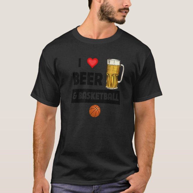 Camiseta Adoro Beer E Jogos De Bebendo De Basquete Divertid (Frente)