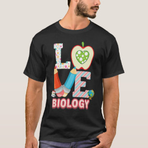Camiseta Adoro Biologia Criança Professora De Volta À Escol