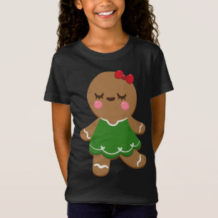 Camiseta Adoro biscoitos de pão-de-açúcar Meninas Natal Hol