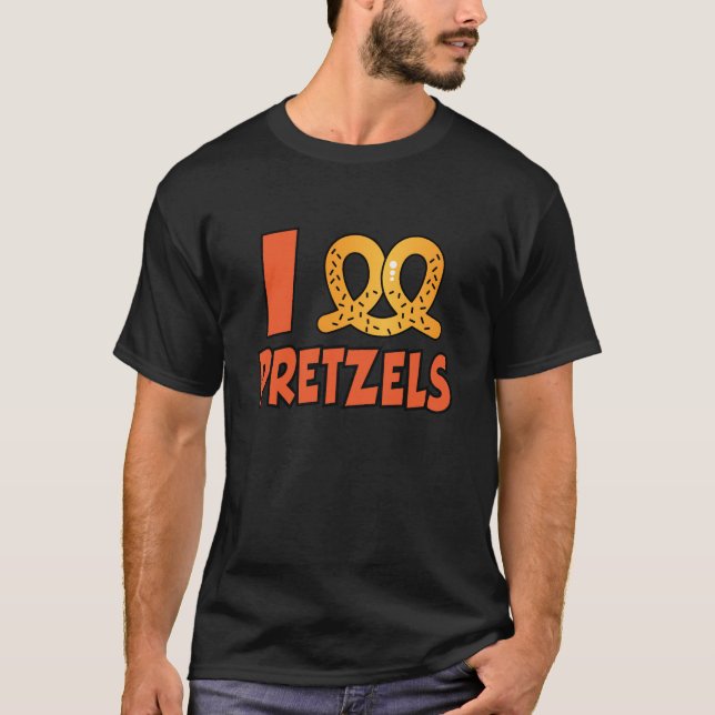 Camiseta Adoro biscoitos salgados alemães (Frente)
