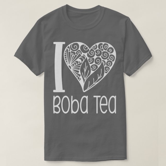 Camiseta Adoro Boba Tea para Bubble Tea Lovers Premium (Frente do Design)
