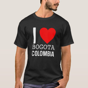 Camiseta Adoro Bogota Colômbia Mapa do Orgulho Colombiano C
