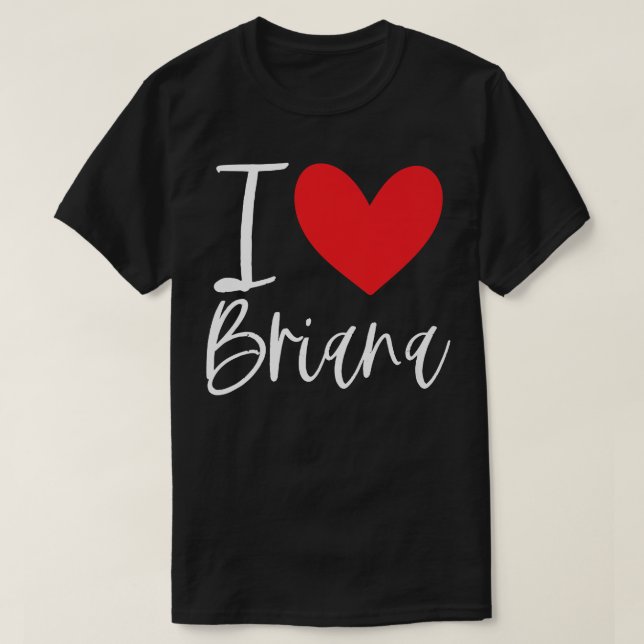 Camiseta Adoro Briana Name Personalan Girl Woman BFF Fri (Frente do Design)