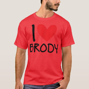 Camiseta Adoro Brody Name Heart Personalised Men Cara BFF F