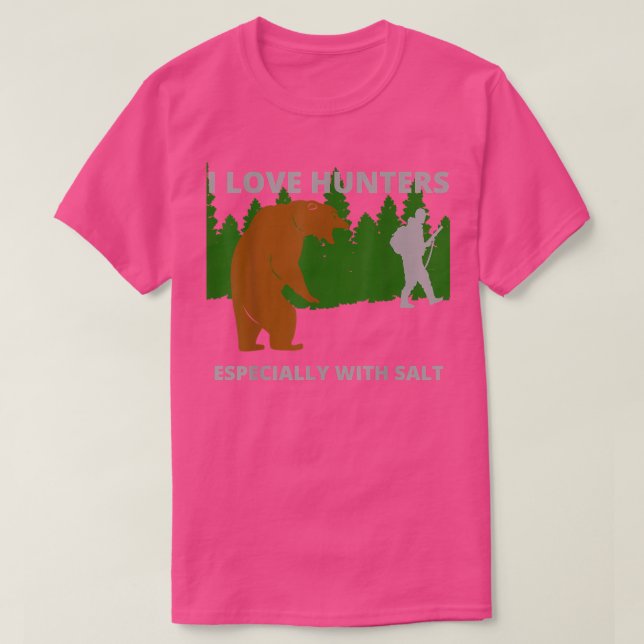 Camiseta Adoro caçadores, sarcasmo, caça ao urso sarcástico (Frente do Design)