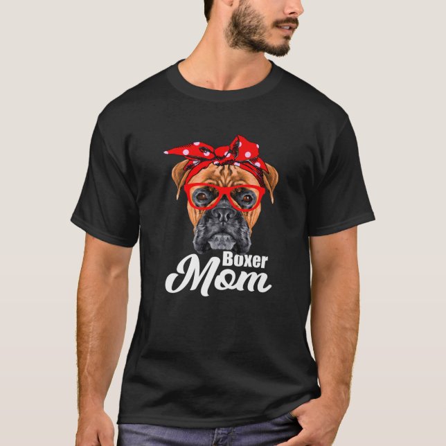 Camiseta Adoro Cachorros Boxer Mãe (Frente)