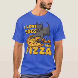 Camiseta Adoro Cachorros E Pizza, Proprietário De Cachorros