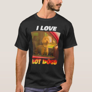 Camiseta Adoro Cachorros Quentes Engraçados