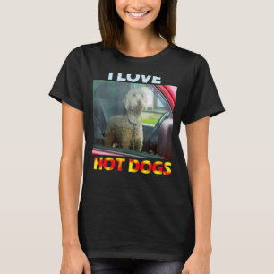 Camiseta Adoro cachorros-quentes Proprietário do Cachorro