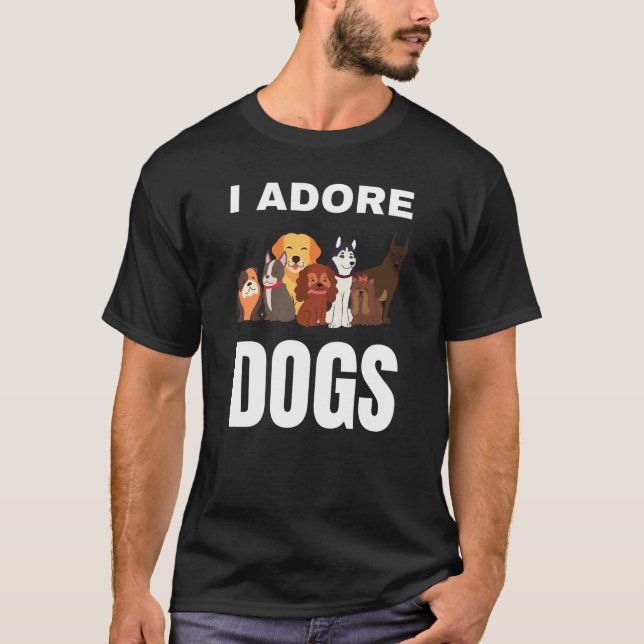 Camiseta Adoro cães (Frente)