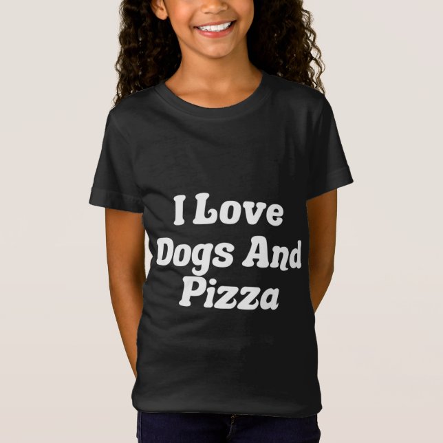 Camiseta Adoro Cães E Pizza (Frente)