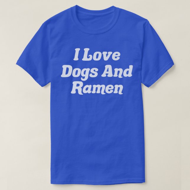 Camiseta Adoro Cães E Ramen295 (Frente do Design)