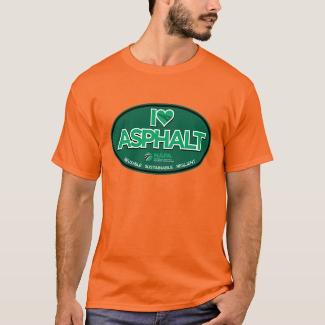 Camiseta Adoro Camisa-T-Asfalto Masculina - Laranja-Seguran (Frente)