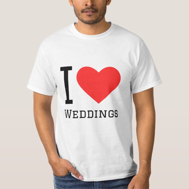 Camiseta Adoro casamentos (Frente)