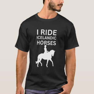 Camiseta Adoro Cavalos, Ando De Cavalo Islandês