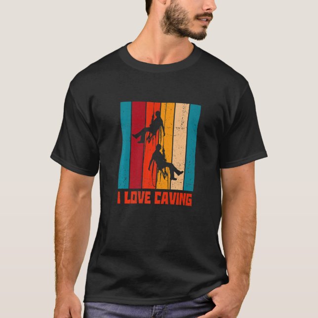 Camiseta Adoro Cavernas Explorando Potholing Spelunki (Frente)