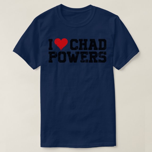 Camiseta Adoro Chade Powers Vintage Black Text (Frente do Design)
