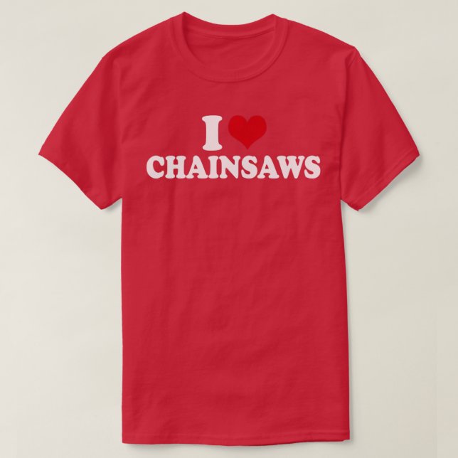 Camiseta Adoro Chainsaws1 (Frente do Design)