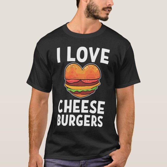 Camiseta Adoro Cheeseburgers Cheeseburger Cheese Burger (Frente)